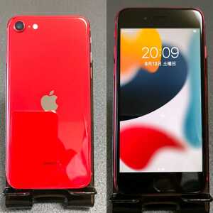 iPhoneSE2【iPhone SE2】【64GB】【Apple SIMフリー】【バッテリー新品 容量100%】【2020年7月製】【査定A〜S級】【色 Product RED】