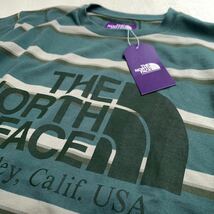 新品正規 2020AW ノースフェイスパープルレーベル ボーダー ビッグ ロゴ Tシャツ M 定1.54万 メンズ THE NORTH FACE PURPLE LABEL_画像3