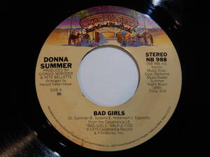 Donna Summer Bad Girls / On My Honor Casablanca US NB 988 200211 SOUL DISCO ソウル ディスコ レコード 7インチ 45