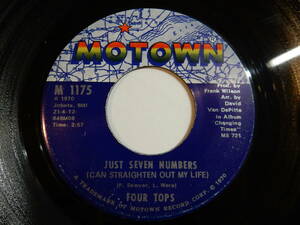 Four Tops Just Seven Numbers (Can Straighten Out My Life) Motown US M 1175 200240 SOUL ソウル レコード 7インチ 45