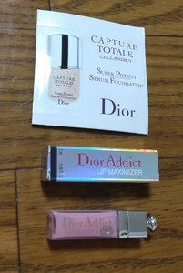Dior　ディオール　アディクト　リップマキシマイザー　001ピンク　2ml ＋カプチュール　トータルセル　スーパーセラムファンデ