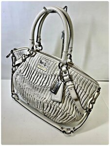  beautiful goods COACH Coach 2WAY bag Madison gya The - handbag leather white 15942