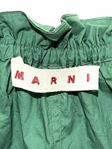 5-251 イタリー製 美品 MARNI マルニ コットン 長袖シャツ スモックシャツ サイズ40 グリーン系_画像4