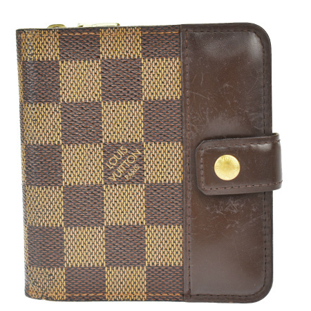 ルイヴィトン LOUIS VUITTON コンパクト ジップ ラウンドファスナー 二
