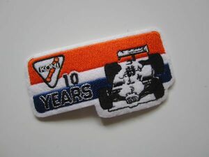 ビンテージ KONI コニ １０周年 レーシングカー F1 スポンサー ワッペン/刺繍 ステッカー 自動車 カー用品 整備 作業着 レーシング 144