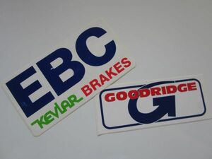 【２枚セット】GOODRIDGE グッドリッジ タイヤ BRAKE PADS イービーシー ブレーキ パッド ステッカー/デカール 自動車 バイク S12