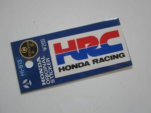 HRC ホンダ・レーシング ラーダー バイク グッズ チーム ステッカー/当時物 デカール 自動車 カー用品 整備 作業着 バイク S S17