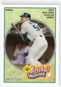 2002 MLB Upper Deck UD Authentics Heroes of Baseball #HB-I6 Ichiro Suzuki 0422/1989 UD アッパーデック イチロー 