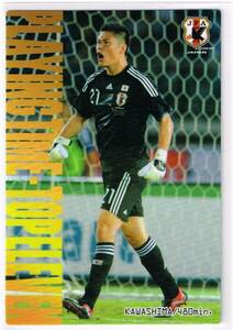 2010 カルビー サッカー日本代表チップスメモリアルカード プレイングタイム トップイレブン #PT-01 リールセSK 川島永嗣