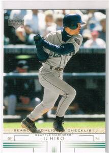 2002 MLB Upper Deck #493 Season Highlights Checklist Ichiro Suzuki UD アッパーデック イチロー