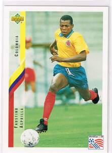 1994 UPPER DECK WORLD CUP #41 コロンビア代表 ファウスティーノ・アスプリージャ Faustino Asprilla アッパーデック ワールドカップ USA