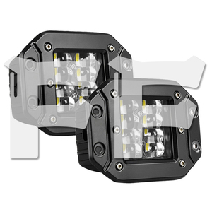 5インチ 埋込式 24W SUV 4x4 UTV ボートカー LED オフロードライト ドライビングライト 車外灯 ジムニー Jeep ホワイト 12V/24V兼用 2個