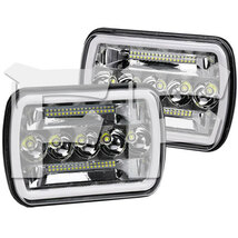 送料無料● 5x7 7x6 LEDヘッドライト HI.Low.DRL.ウィンカー H6052 H6053 H6054 H6014 Jeep ラングラー YJ XJ MJ GMC フォード 4WD 2個_画像1