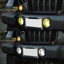 For Jeep Wrangler JK JKU ダッジ 4インチ LED フォグランプ フォグライト イエロー 30W_画像8
