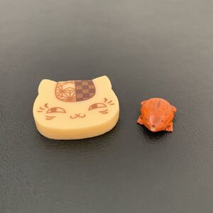 nyanko. raw & frog woodworking skill [ Natsume's Book of Friends nyanko. raw tree carving manner collection ] figure * width approximately 2.5cm(H