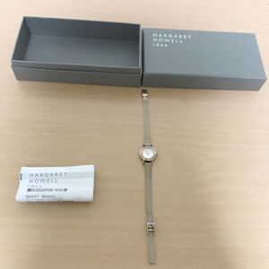 446-0029 MARGARET HOWELL マーガレット・ハウエル idea レディース腕時計 金属ベルト クオーツ 5421-S062501 電池切れ 動作未確認