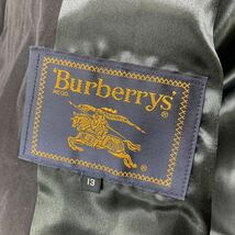 バーバリー BURBERRY PRORSUM 三陽商会 正規 ブラック 中綿コート レディース ロングコート 黒【Bロゴ総柄刺繍】 13号 収納フード付■FD66_画像6