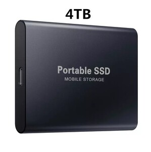 未使用品 ポータブルSSD 4TB ブラック