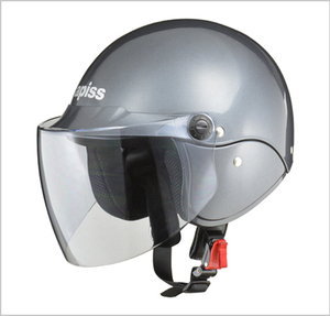 セミジェットヘルメット　 apiss AP-603　ガンメタ　フリー(57～60cm未満)サイズ　AP-603 GM リード工業