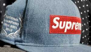  【在庫1点のみ】Supreme シュプリーム ナショナルチャンピオン キャップ デニム box Logo NEW ERA ボックスロゴ 7 5/8 正規品