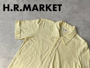 ☆送料無料☆ H.R.MARKET ハリウッドランチマーケット 古着 半袖 ポロシャツ 日本製 メンズ 2 イエロー トップス 中古 即決