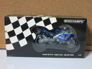 ミニチャンプス 1/12 HONDA RC211V Telefonica Movistar Honda Gresini Daijiro Kato MotoGP 2003（122 037174）加藤大治郎モデル 新品