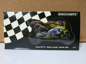 ミニチャンプス 1/12 HONDA RC211V Camel Pramac Honda Pons Makoto Tamada MotoGP 2004（122 041006）未開封 新品