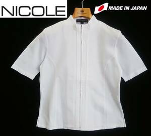 ●未使用*タグ付き*日本製*NICOLE SPORTS*半袖ハイネックシャツ*定価8,800円*レディース*スポーツウェア*フルジップ*ニコルスポーツ #5279