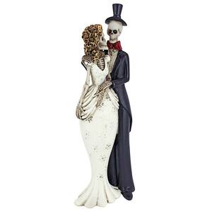 デッド・スケルトン（骸骨）の花嫁と花婿の日 彫像 彫刻/ サンタ・ムエルテ 死者の日 ハロウイン婚約 結婚 (輸入品