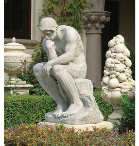 考える人 ガーデン彫刻 彫像 高さ約64ｃｍ/ オーギュスト・ロダン ガーデニング 洋風庭園 公園作庭（輸入品