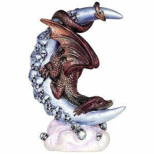 ムーンビーム（月光）ドラゴン彫像 装飾置物 彫刻/ 装飾デコール コレクション 贈り物（輸入品）