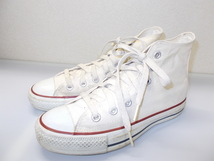 e562◆CONVERSE ALL★STAR ハイカットスニーカー◆コンバース US4.5 JPN23.5cm ホワイト白色系 キャンバス生地 シューズ 靴 3A_画像1