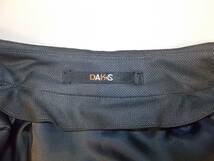 e542◆DAKS ステンカラーコート◆サイズ90A4 ウール85％シルク15％ 絹混紡 ダックスステンカラーコート ネイビー系 さほど着用感なし 4H_画像5