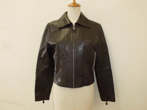 e331*ra dieux dieuse leather jacket *late.te.-sJPN9 number dark brown series lambskin sheep leather original leather Rider's series outer outer garment 2J