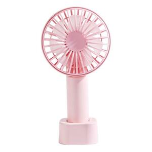 [5 шт. комплект ] портативный вентилятор розовый 126g поток воздуха три -ступенчатый маленький размер заряжающийся 