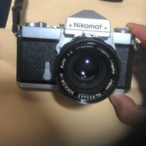 nikomat ft フィルムカメラ　レンズ付き　nikkor-h auto 1:2 f=50mm ジャンク_画像1