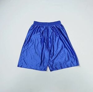 (未使用) WUNDOU // バスケットボール ハーフパンツ・バスパン (微光沢ブルー系) サイズ L