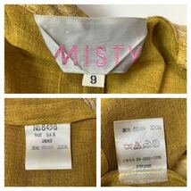 (未使用 レディース) MISTY // 5分袖 ジャケット&5分袖 ブラウス アンサンブル セットアップ (黄土色系) サイズ 9 (M)_画像9