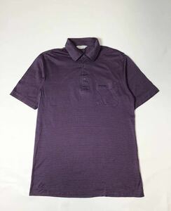 ARNOLD PALMER Arnold Palmer // short sleeves border pattern polo-shirt ( blue series × red ) size L