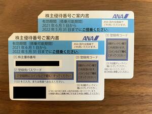 ANA 全日空　株主優待券 2枚セット　有効期限　2022年11月30日まで