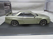 ★R34　Skyline スカイライン GT-R VスペックⅡ Nur ニュル (BNR34) 2002 ミレニアムジェイド★1/43　ヒコセブン　CARNEL カーネル★_画像5