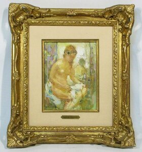 マリーズ・デュケール（Maryse Ducaire）　「裸婦」　額装０号　フランスの著名な女流画家の、情趣豊かなヌード、実に良い絵です