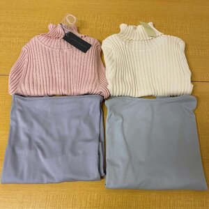 【中古】LAURA ASHLEY ロングタンクトップ 衣服4点セット＜衣類＞ローラアシュレイ ピンク ホワイト ニット ファッション レディース