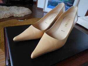 VICINIkau hyde leather po Inte dotu lady's pumps 75mm EU361/2 Made In Italy beautiful goods secondhand goods 