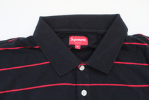 (XL)Supreme Thrasher Stripe Poloシュプリームスラシャーストライプポロ黒_画像3