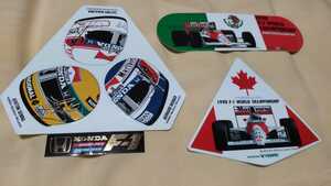  McLAREN Honda i-ll ton * Senna gel Hal to*be Luger Nakajima Satoru not for sale sticker 