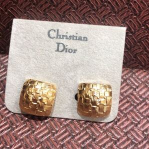 Christian Dior クリスチャンディオール イヤリング ゴールドカラー スクエア GP レディース