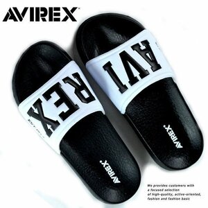 AVIREX アビレックス BANSHEE シャワーサンダル サンダル ビーチサンダル メンズ AV4620 ホワイト/ブラック 27.0㎝ 新品 1円 スタート