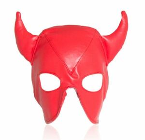 . bundle . mask mask mask mask demon red red mask dance PU leather 