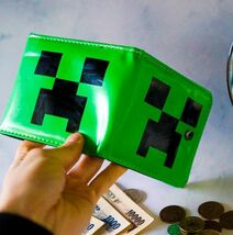 財布 マインクラフト マイクラ クリーパー ウォレット緑文重2折 エンダーマン minecraft　ミニ財布 子供_画像4